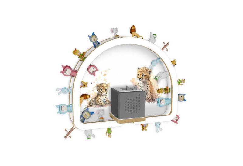 Holzura Kinderregal Tonie Regal Regenbogen mit magnetischem Rahmen für Toniefiguren von Holzura