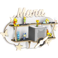 Holzura Tonie Regal Flugzeug - Wandregal Für Toniebox Und Toniefiguren Aus Holz, Toniebox-Halterung Kinderzimmer Holzura Tonie Regal Flugzeug - Wandregal Für Toniebox Und Toniefiguren Aus Holz, Toniebox-Halterung Kinderzimmer von Holzura