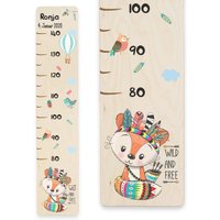 Messlatte Aus Holz Für Kinder, Personalisiert Mit Name Und Motiv, Messleiste Individualisiert Als Taufgeschenk, Motiv Wild & Free Fuchs Messlatte Aus Holz Für Kinder, Personalisiert Mit Name Und Motiv, Messleiste Individualisiert Als Taufgeschenk, Motiv Wild & Free Fuchs von Holzura