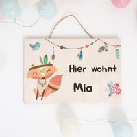 Türschild Für Kinderzimmer, Kinderzimmerschild, Namensschild Aus Holz Personalisiert Mit Name von Holzura