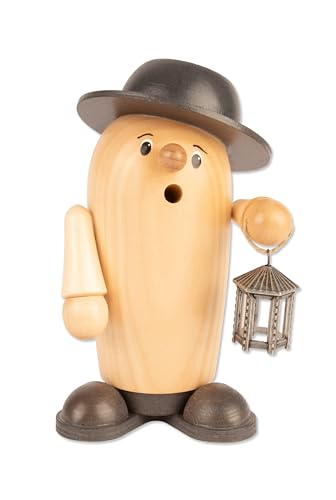 Holzwaren Egermann Rauchmann/Räucherfigur Rudi aus Holz - Motiv: mit schwarzem Hut und Laterne - Maße: ca. 9 x 8 x 17 cm - Made in Germany Holzwaren Egermann Rauchmann/Räucherfigur Rudi aus Holz - Motiv: mit schwarzem Hut und Laterne - Maße: ca. 9 x 8 x 17 cm - Made in Germany von Holzwaren Egermann Erzgebirge