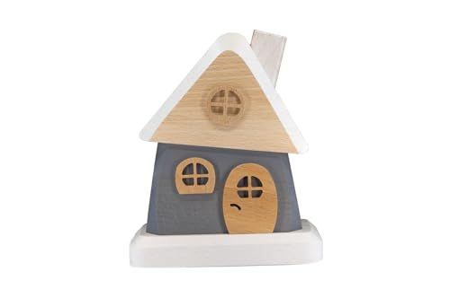 Holzwaren Egermann großes Räucherhaus aus Holz - Hübsches Rauchhaus in der Farbe: Grau - Maße: ca. 15 x 13 x 8 cm - Made in Germany von Holzwaren Egermann Erzgebirge