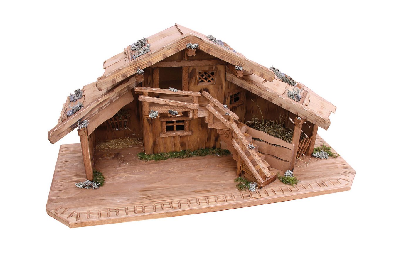 Holzwaren Wasmer Krippe Krippenstall "Treppe" groß Holzwaren Wasmer Krippe Krippenstall "Treppe" groß von Holzwaren Wasmer