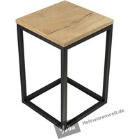 Hocker Barhocker Barstuhl 45x30x30cm Holzoptik Serie "Sebastiano" Verschiedene Farbgestaltungen H1180 Halifax von Holzwarenwelt