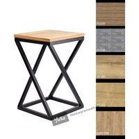 Hocker Barhocker Barstuhl 47x30x30cm Serie "Sebastiano" Verschiedene Farbgestaltungen von Holzwarenwelt