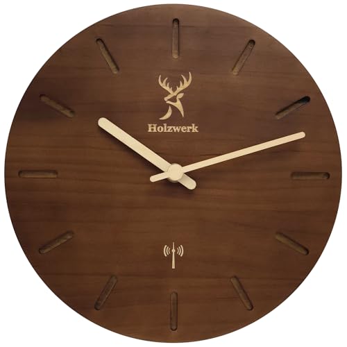 Holzwerk STARNBERG Natur Holz Funkwanduhr Funk Wanduhr Holz-Uhr Vintage Funkuhr lautloses Uhrwerk ohne Tickgeräusche Buche Braun lautlos aus handgefertigtem Massivholz 25 cm Holzwerk STARNBERG Natur Holz Funkwanduhr Funk Wanduhr Holz-Uhr Vintage Funkuhr lautloses Uhrwerk ohne Tickgeräusche Buche Braun lautlos aus handgefertigtem Massivholz 25 cm von Holzwerk Germany