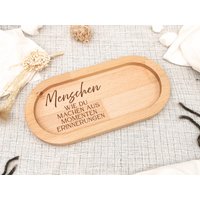 Serviertablett Personalisiert Gravur Lieblingsmensch, Dekotablett Geschenkidee Frauen, Holztablett Freundin, Küchenzubehör, Schmucktablett von Holzwerk2k15