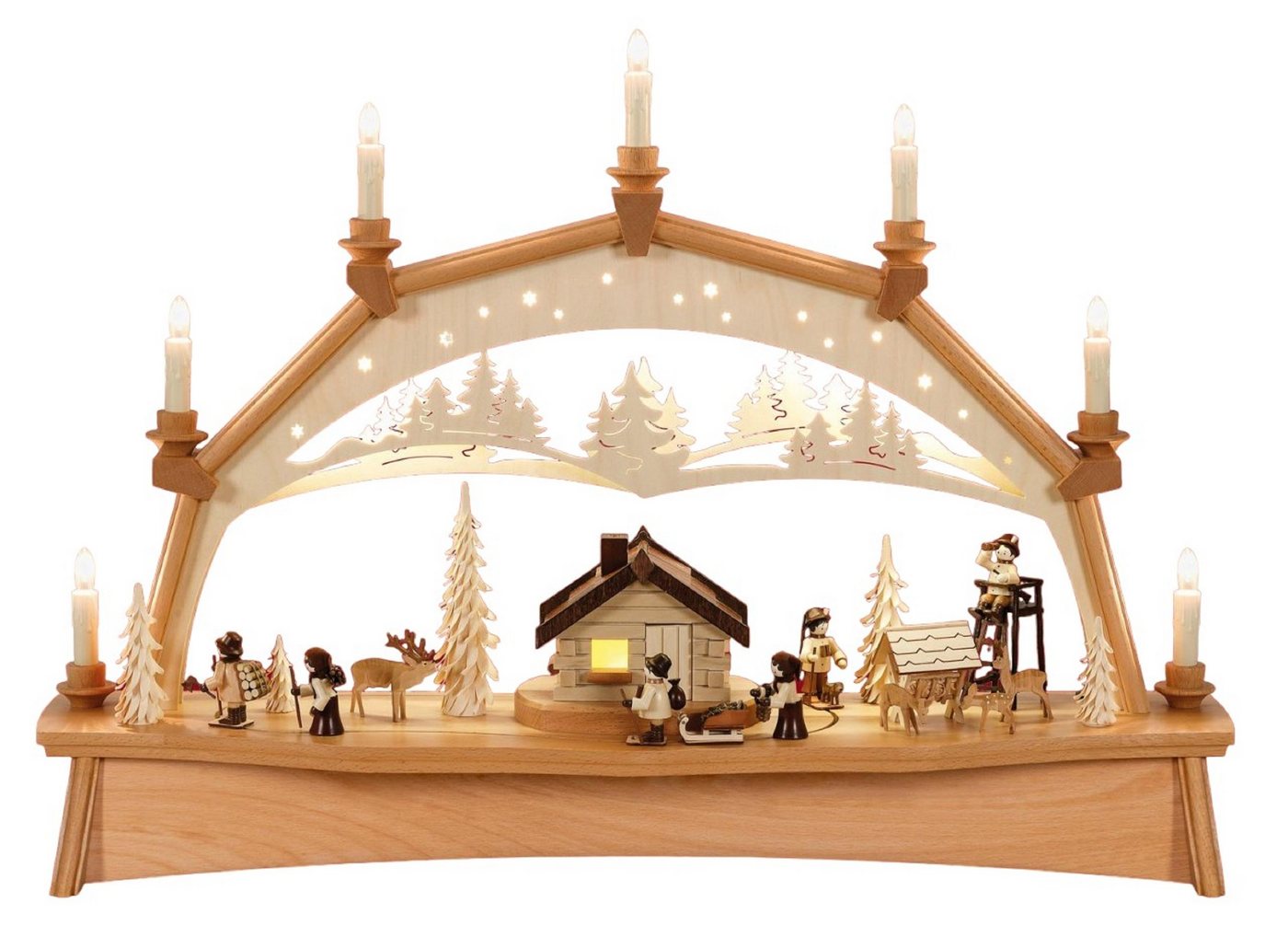 Holzwerkstatt Weisbach Lichterbogen Weisbach Lichterbogen Waldhaus mit bewegten Figuren Holzwerkstatt Weisbach Lichterbogen Weisbach Lichterbogen Waldhaus mit bewegten Figuren von Holzwerkstatt Weisbach