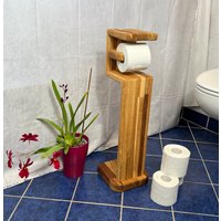 Toilettenpapierhalter | Toilettenrollenhalter Klorollenhalter Aus Massivem Eichenholz von HolzwerkstattDaniel