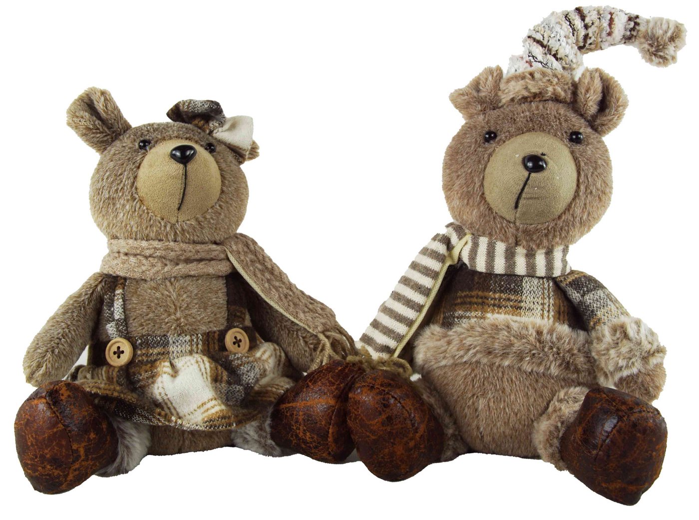 Holzwurm GmbH Dekofigur Winterliche Teddybären - 2er Set (2 St) von Holzwurm GmbH