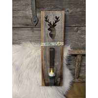 Teelichthalter Wandleuchte Hirsch Holzdeko Geschenk Hirschliebe Holzzauberei Teelichthalter Wandleuchte Hirsch Holzdeko Geschenk Hirschliebe Holzzauberei von HolzzaubereibySissi