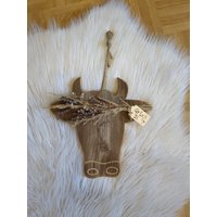 Türschild Wandbehang Holzschild Kuh Allgäu Holzdeko Altholz Geschenk Holzzauberei von HolzzaubereibySissi
