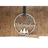 Winterzauber Holzkranz | Loop/Hoop Aus Holz Türschild Fensterdeko Holzring Weihnachts Dekoration Winter Winterzauber Holzkranz | Loop/Hoop Aus Holz Türschild Fensterdeko Holzring Weihnachts Dekoration Winter von Holzzlich