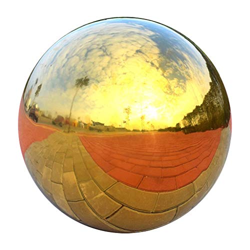 HomDSim Durchmesser Pavillon-Globe, Spiegelkugel aus Edelstahl, poliert, reflektierend, Glatte Gartenkugel, bunt und glänzend, Ergänzung für jeden Garten oder Zuhause von HomDSim