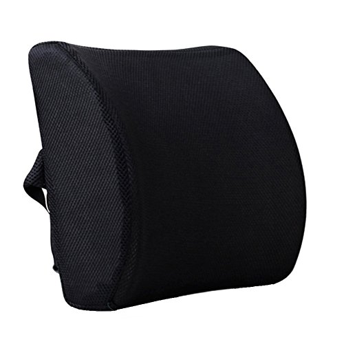 HomDSim Memory Foam Lendenwirbelkissen Lendenwirbelstütze Kissen Körperhaltung Korrektur Autositz Home Bürostuhl (schwarz) von HomDSim