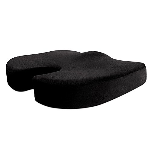 HomDSim Steißbein Orthopädische Memory Foam Sitzkissen für Stuhl Auto Office Home Unten Sitze Massage Kissen schwarz von HomDSim