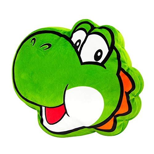 Hômadict Nintendo Kissen Plüsch Yoshi – offizielles Lizenzprodukt Super Mario – Material sehr weich und angenehm zu Straffen – Maße: 40 cm von Hômadict