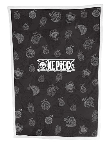 Hômadict Plaid Sherpa 100X150 cm ONE Piece Demon Fruits Black von Hômadict