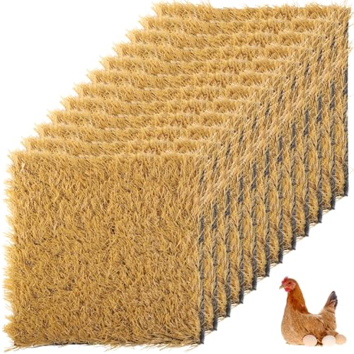 12 Stück Hühner-Nistunterlagen, 30,5 x 30,5 cm, Kunstrasenmatten für Nistkasten, waschbare Stall-Bettwäsche für Hühner und kleine Haustiere 12 Stück Hühner-Nistunterlagen, 30,5 x 30,5 cm, Kunstrasenmatten für Nistkasten, waschbare Stall-Bettwäsche für Hühner und kleine Haustiere von Homaisson