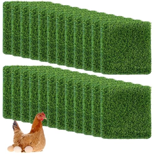 Hühner-Nistkasten-Pads, waschbare Kunstrasenmatten, wiederverwendbare Kunstrasen-Bettwäsche für Hühnerstall, für Innen- und Außenbereich, grüne Teppiche für Geflügel und Heimdekoration, 30,5 x 30,5 cm Hühner-Nistkasten-Pads, waschbare Kunstrasenmatten, wiederverwendbare Kunstrasen-Bettwäsche für Hühnerstall, für Innen- und Außenbereich, grüne Teppiche für Geflügel und Heimdekoration, 30,5 x 30,5 cm von Homaisson