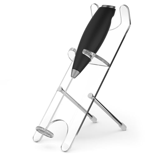 Acrylaufschäumer Ständer für Milchaufschäumer, Küchen-Milchaufschäumer, Mini-Schaum-Halter, Hand-Schaumstoff-Macher, Stützständer, Schneebesen-Getränkemixer-Gestell, passend für mehrere Arten von von Homakover