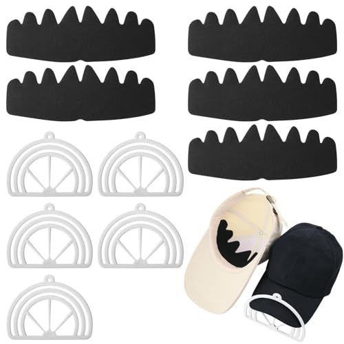 Hutformer-Einsatz, 5 Stück, Hutkrempen-Bieger, gebogenes Band, Ballkappenformer, wiederverwendbare Kronenstützkrempe für Snapback-Kappe, Ballsportmütze, 5 Stück von Homakover