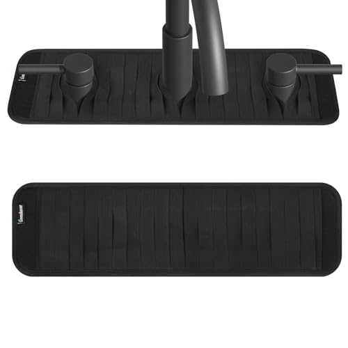 Wasserhahnmatte für Waschbecken im Badezimmer – leicht zu reinigen, rutschfester Spritzschutz mit schnell trocknenden Eigenschaften – schützende Spülbeckenwanne ideal für Steinspülen in Bad & Küche von Homakover