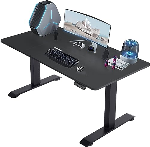 Homall 120x60 cm Höhenverstellbarer Elektrisch Schreibtisch, Stufenlos Höhenverstellbarer Tisch mit Vierteilige Tischplatte, Ergonomischer Computertisch für Office mit Memory Funktion von Homall