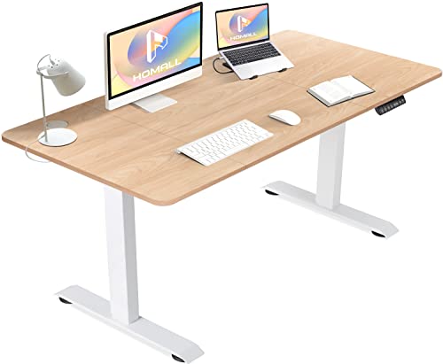 Homall 120x60 cm Höhenverstellbarer Schreibtisch mit 4-Fach-Tischplatte, Ergonomischer Computertisch mit Memory Funktion von Homall