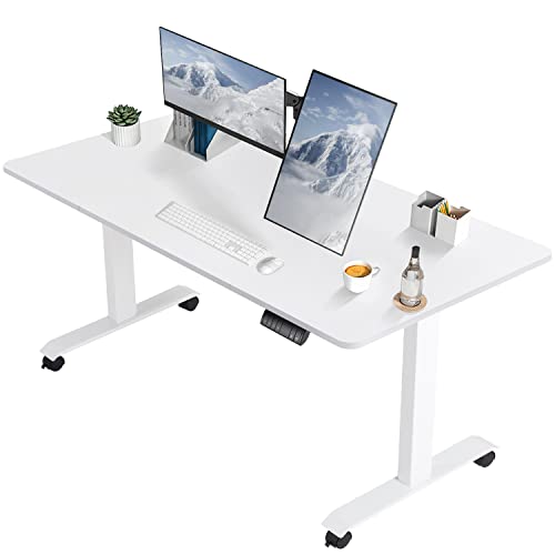 Homall 160x80 cm Höhenverstellbarer Elektrisch Schreibtisch, Stufenlos Höhenverstellbarer Tisch mit Vierteilige Tischplatte, Ergonomischer Computertisch für Office mit Memory Funktion von Homall