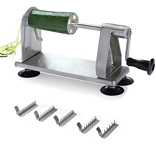 Homarden 5-Klingen-Edelstahl-Gemüseschneider – Gemüseschneider in Industriequalität für frische Zucchini und frische Zwiebeln – Salathacker, Kartoffelschneider, Nudelmaschine, Spaghettikürbis Homarden 5-Klingen-Edelstahl-Gemüseschneider – Gemüseschneider in Industriequalität für frische Zucchini und frische Zwiebeln – Salathacker, Kartoffelschneider, Nudelmaschine, Spaghettikürbis von Homarden