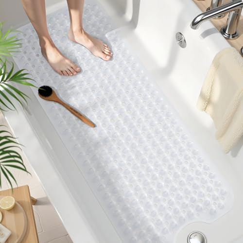 Homaxy Badewannenmatte rutschfest, 100 x 40 cm, Extra Lange 100% BPA frei Duschmatte, Schnelltrocknend & Maschinenwaschbar Badematte Badewanne, Transparent Homaxy Badewannenmatte rutschfest, 100 x 40 cm, Extra Lange 100% BPA frei Duschmatte, Schnelltrocknend & Maschinenwaschbar Badematte Badewanne, Transparent von Homaxy