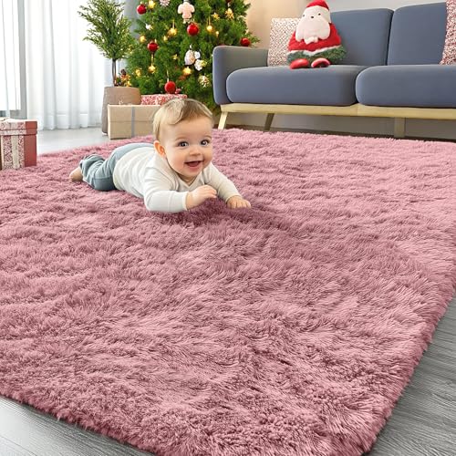 Homaxy Hochflor Flauschig Teppich Anti-Rutsch Unterseite Waschbar Groß Teppiche Mädchen fürs Wohnzimmer, Kinderzimmer, Schlafzimmer - 240 x 340 cm, Rosa Homaxy Hochflor Flauschig Teppich Anti-Rutsch Unterseite Waschbar Groß Teppiche Mädchen fürs Wohnzimmer, Kinderzimmer, Schlafzimmer - 240 x 340 cm, Rosa von Homaxy