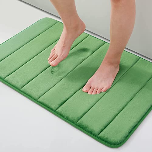 Homaxy Memory Foam Badezimmer Badeteppiche Saugfähige Rutschfester Badvorleger Waschbar Badematte - 51 x 76 cm,Grün von Homaxy