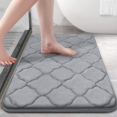 Homaxy Memory Foam Badezimmerteppich rutschfest Badematte Weich Badteppich Saugfähige Badvorleger Waschbar Pflegeleichte Duschvorleger - 50 x 76 cm, Grau Homaxy Memory Foam Badezimmerteppich rutschfest Badematte Weich Badteppich Saugfähige Badvorleger Waschbar Pflegeleichte Duschvorleger - 50 x 76 cm, Grau von Homaxy