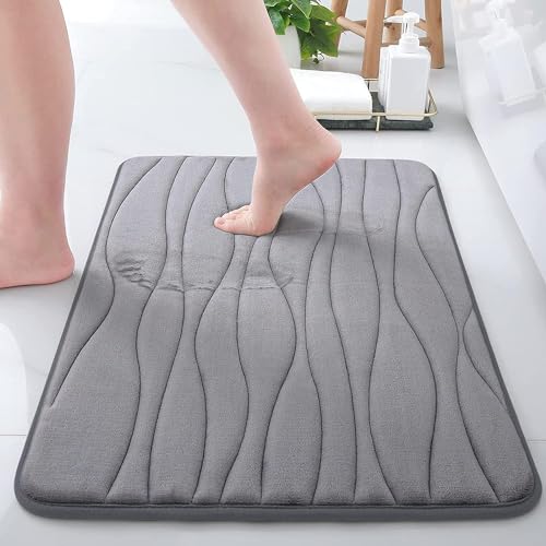 Homaxy Memoryschaum Badezimmerteppich Weich Badematte rutschfest Badvorleger Saugfähige Badteppich Waschbar Duschvorleger - Dunkelgrau, 60 x 120 cm Homaxy Memoryschaum Badezimmerteppich Weich Badematte rutschfest Badvorleger Saugfähige Badteppich Waschbar Duschvorleger - Dunkelgrau, 60 x 120 cm von Homaxy