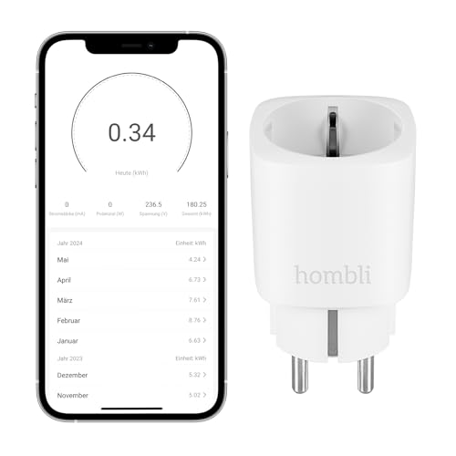Hombli Programmierbare Smart Steckdose mit Wi-Fi zur Automatisierung von Geräten Strommessung | Kompatibel mit Amazon Alexa und Google | Fernsteuerung über die kostenlose Hombli App Hombli Programmierbare Smart Steckdose mit Wi-Fi zur Automatisierung von Geräten Strommessung | Kompatibel mit Amazon Alexa und Google | Fernsteuerung über die kostenlose Hombli App von Hombli