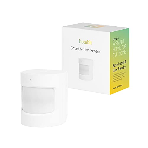 Hombli Smart Bluetooth Bewegungssensor mit Sofortige Benachrichtigungen | Innen Smartes PIR Drahtloser Motion Sensor mit App-Funktion | Kompatibel mit Google, Alexa und Siri | Einfache Installation von Hombli