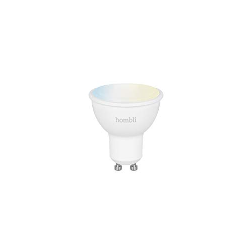 Hombli Smart Spot CCT – 4,5 W GU10-Sockel, dimmbare Helligkeit, Farbwechsel von Warmweiß zu Kaltweiß, kompatibel mit Amazon Alexa und Google Assistant, Fernbedienung über kostenlose App von Hombli