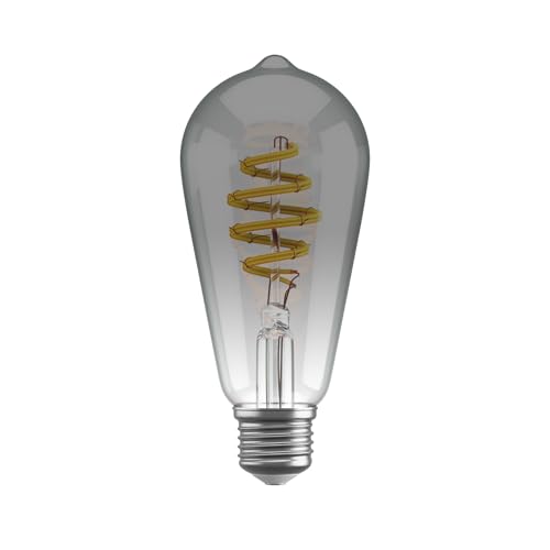 Hombli Smart Glühbirne ST64 E27 LED WLAN, dimmbar, vintage, warmweißes Licht 1800-2700K CCT, 800 Lumen, kompatibel mit Google, Alexa - Smokey von Hombli
