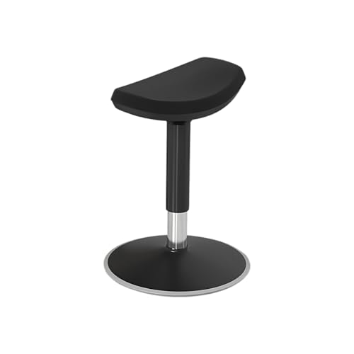 Schreibtischstuhl, ergonomischer Bürodrehhocker, Wackelhocker, höhenverstellbarer Stuhl ohne Rückenlehne, für Büro, Zuhause, Wohnzimmer (Schwarz, 50,8 - 63,5 cm) von Homcity
