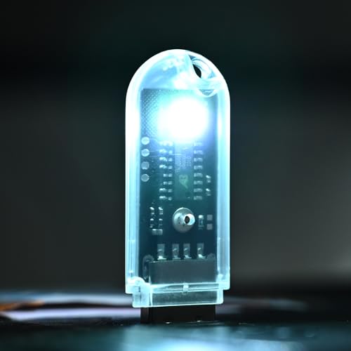 Homcoice USB Licht (2er Pack) Auto Led, Mini Tragbare Schlüsselanhängerleuchten 5V Intelligente Sprachsteuerung USB LED Atmosphärenlicht 7 Farben Helligkeit dimmbar von Homcoice