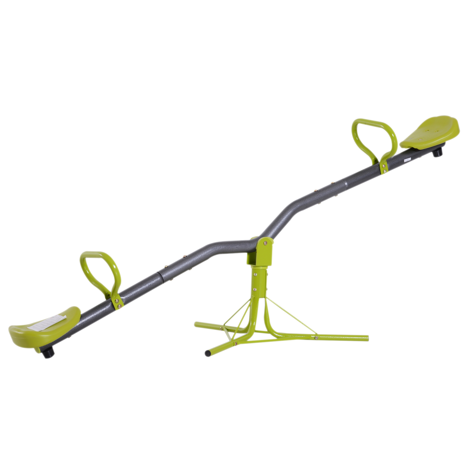 Altalena basculante girevole 360° per bambini 3-10 anni metallo verde Altalena basculante girevole 360° per bambini 3-10 anni metallo verde von Homcom