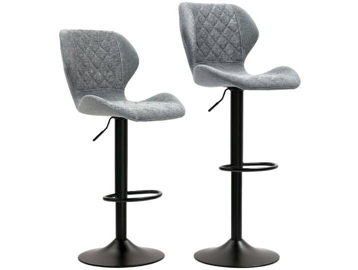Barhocker Polyester Dunkelgrau von Homcom