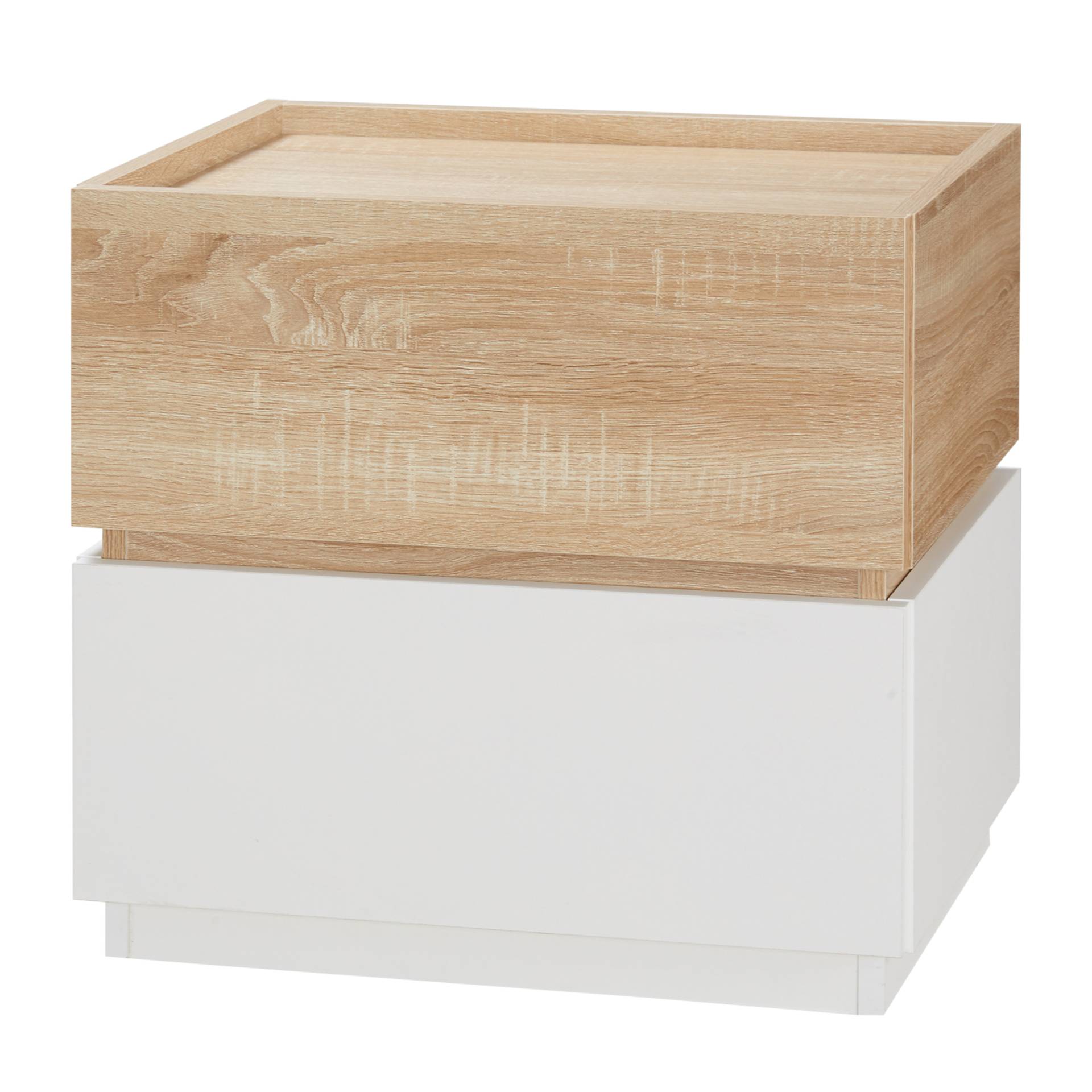 Comodino 2 cassetti design moderno e impilabile bianco Comodino 2 cassetti design moderno e impilabile bianco von Homcom