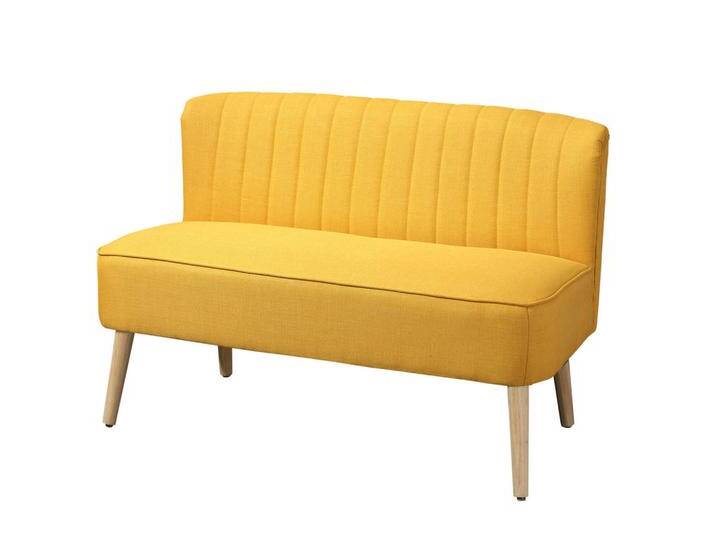 Doppelsofa, Sitzmöbel, Loungesofa, Gelb von Homcom