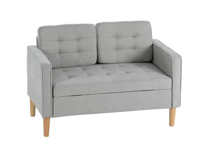 HOMCOM 2, Hellgrau, Teilmassiv,Kautschukholz, Füllung: Schaumstoff, 62x78x117 cm, Wohnzimmer, Sofas & Couches, Sofas HOMCOM 2, Hellgrau, Teilmassiv,Kautschukholz, Füllung: Schaumstoff, 62x78x117 cm, Wohnzimmer, Sofas & Couches, Sofas von Homcom