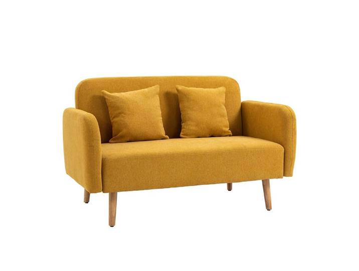HOMCOM 2-Sitzer Doppelsofa mit Kissen und Anti-Rutsch Beinen HOMCOM 2-Sitzer Doppelsofa mit Kissen und Anti-Rutsch Beinen von Homcom