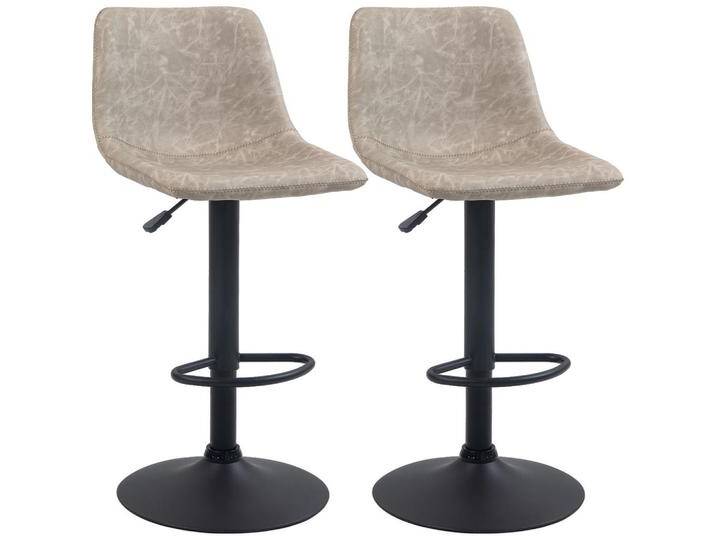 HOMCOM BARHOCKER, Beige, Leder, 42x111.5x47.5 cm, Esszimmer, Barmöbel, Barhocker von Homcom