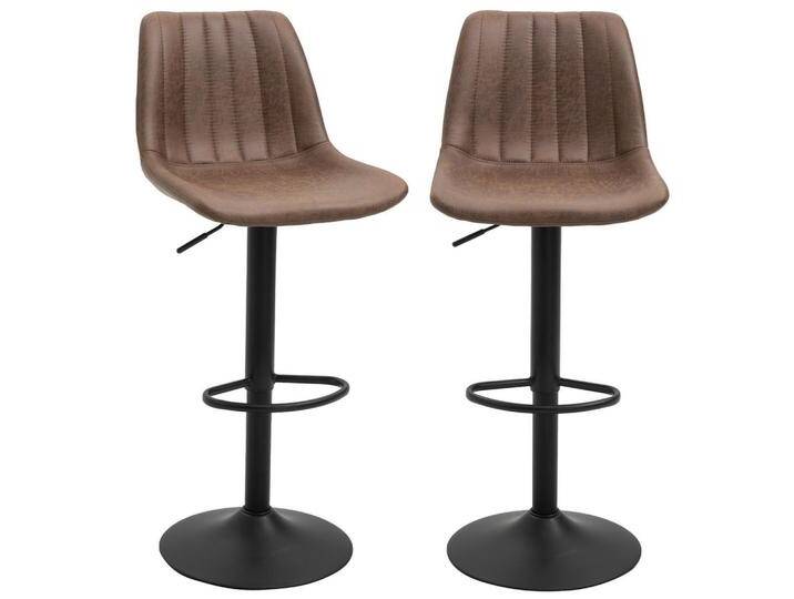 HOMCOM BARHOCKER,, Braun, 46.5x110x43 cm, Esszimmer, Barmöbel, Barhocker von Homcom